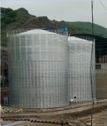 新余粮食钢板仓的安装全过程不用热焊接